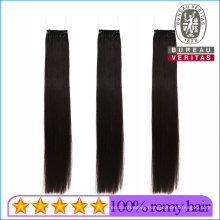 1# Color Human Knot Thread Hair Extensions Keratin Remy Virgin Hair